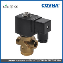 Three way 2/2 brass direct lifting air solenoid valve 220v